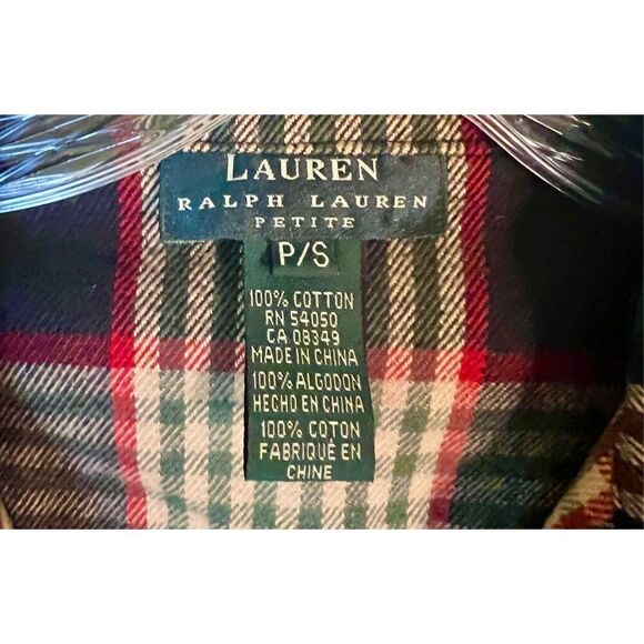 Ralph Lauren Hooded Zip Up Jacket Plaid Sz P/S - Picture 5 of 9